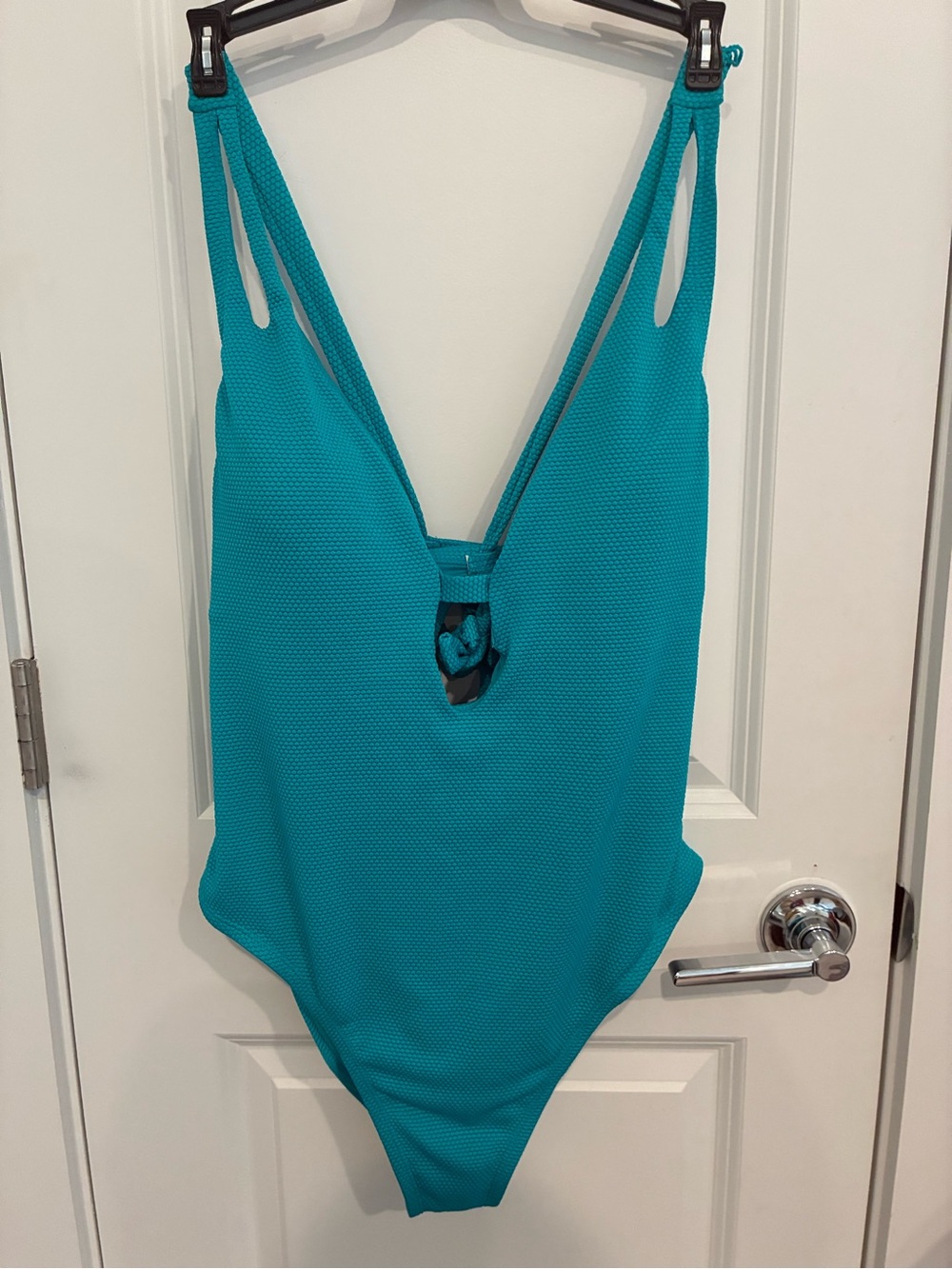 BCBG Paris Teal Solid Piece Swimsuit Lined Stretch Polyester Spandex 2XL